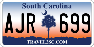 SC license plate AJR699