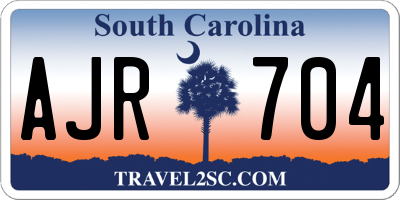 SC license plate AJR704