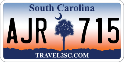 SC license plate AJR715
