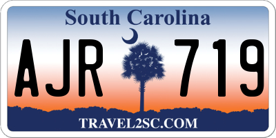 SC license plate AJR719