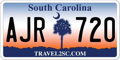SC license plate AJR720