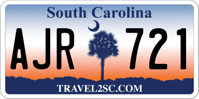 SC license plate AJR721