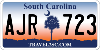 SC license plate AJR723
