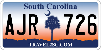 SC license plate AJR726