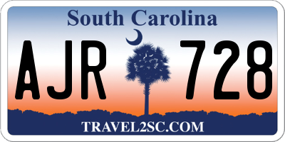 SC license plate AJR728