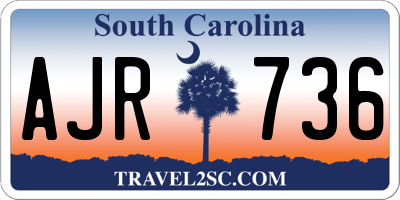 SC license plate AJR736