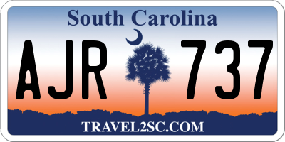 SC license plate AJR737