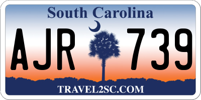 SC license plate AJR739