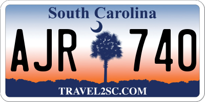 SC license plate AJR740
