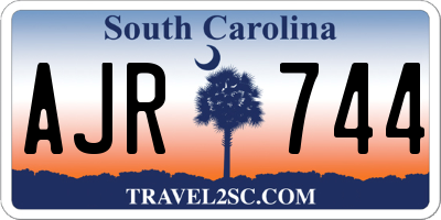 SC license plate AJR744