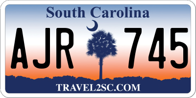 SC license plate AJR745