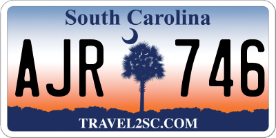 SC license plate AJR746