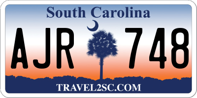 SC license plate AJR748