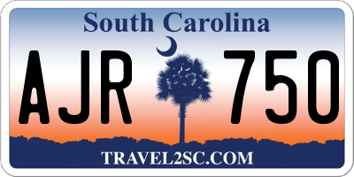 SC license plate AJR750