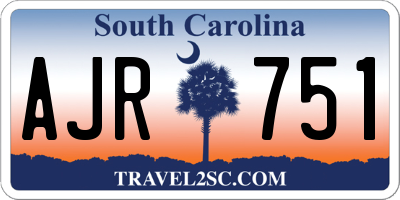 SC license plate AJR751