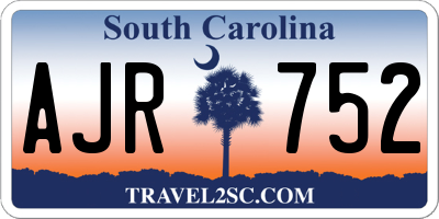SC license plate AJR752