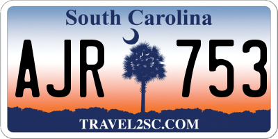 SC license plate AJR753