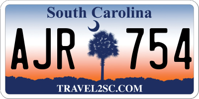 SC license plate AJR754