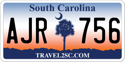 SC license plate AJR756