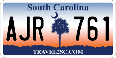SC license plate AJR761