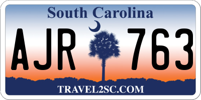 SC license plate AJR763