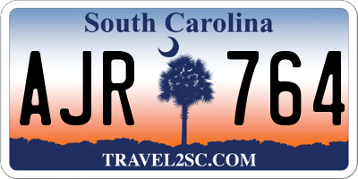 SC license plate AJR764