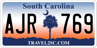 SC license plate AJR769