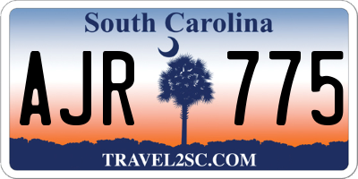 SC license plate AJR775