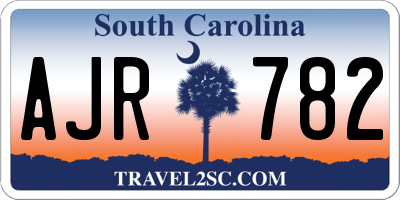 SC license plate AJR782