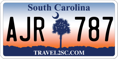SC license plate AJR787