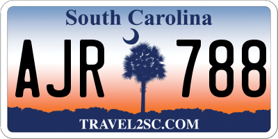 SC license plate AJR788