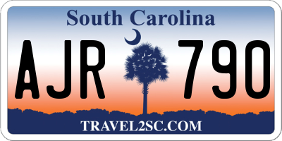 SC license plate AJR790