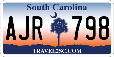 SC license plate AJR798
