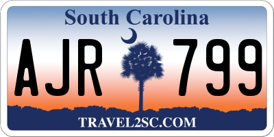 SC license plate AJR799