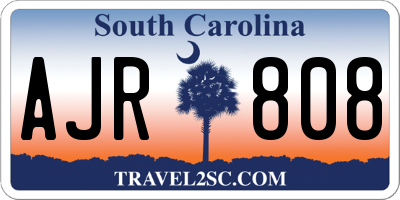 SC license plate AJR808