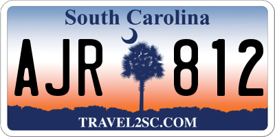 SC license plate AJR812