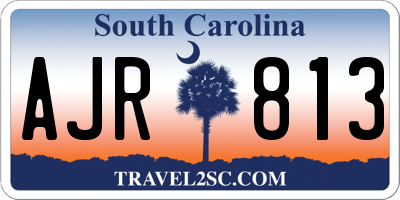 SC license plate AJR813