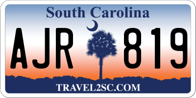 SC license plate AJR819