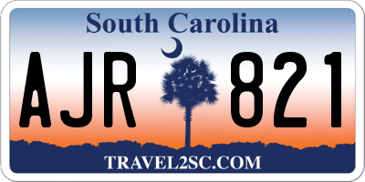SC license plate AJR821