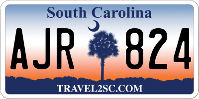 SC license plate AJR824