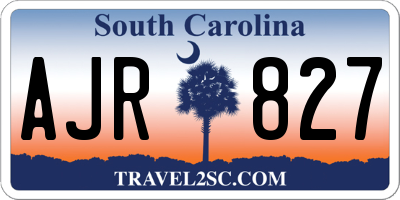 SC license plate AJR827