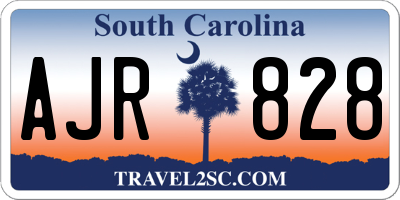 SC license plate AJR828