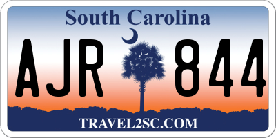 SC license plate AJR844