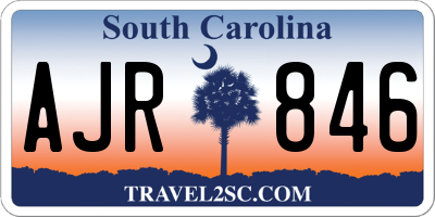 SC license plate AJR846