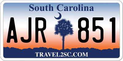 SC license plate AJR851