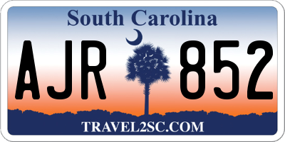 SC license plate AJR852