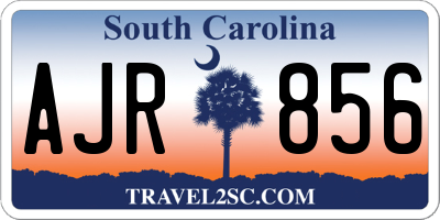 SC license plate AJR856