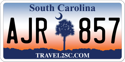 SC license plate AJR857