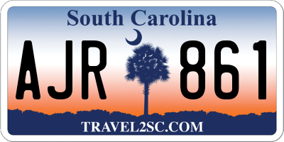 SC license plate AJR861