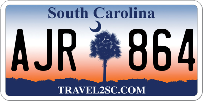 SC license plate AJR864